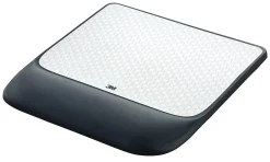 3M™ Precise™ Mouse Pad With Gel Wrist Rest, Gray/Black