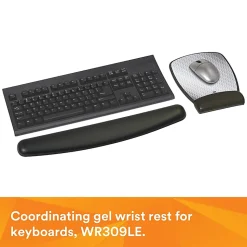 3M™ Precise™ Mouse Pad With Gel Wrist Rest, Compact, Black