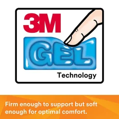 3M™ Precise™ Mouse Pad With Gel Wrist Rest, Compact, Black