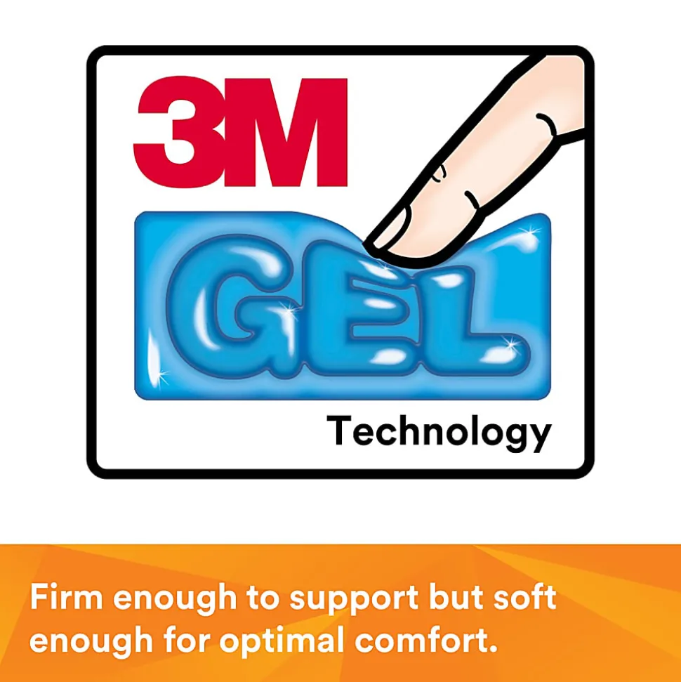 3M™ Precise™ Mouse Pad With Gel Wrist Rest, Compact, Black