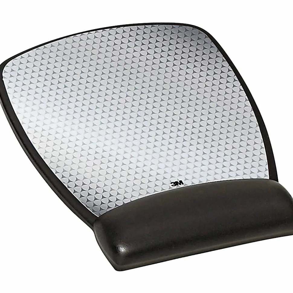 3M™ Precise™ Mouse Pad With Gel Wrist Rest, Compact, Black