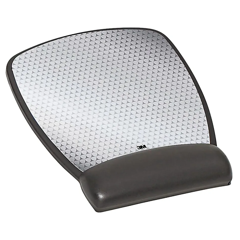 3M™ Precise™ Mouse Pad With Gel Wrist Rest, Compact, Black