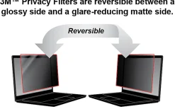 3M Privacy Filter for Laptops with 3M™ COMPLY™ Magnetic Flip Attach, 13.3" Full Screen, 16:9 Aspect Ratio, Reduces Blue Light, Anti-Glare