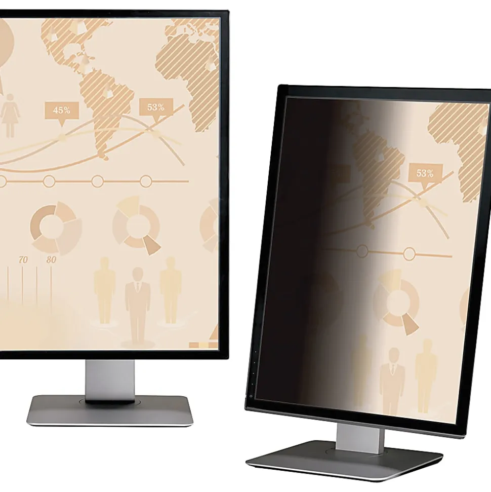 3M Privacy Filter for Monitors, 21.5" Full Screen, 16:9 Aspect Ratio, Reduces Blue Light, Anti-Glare