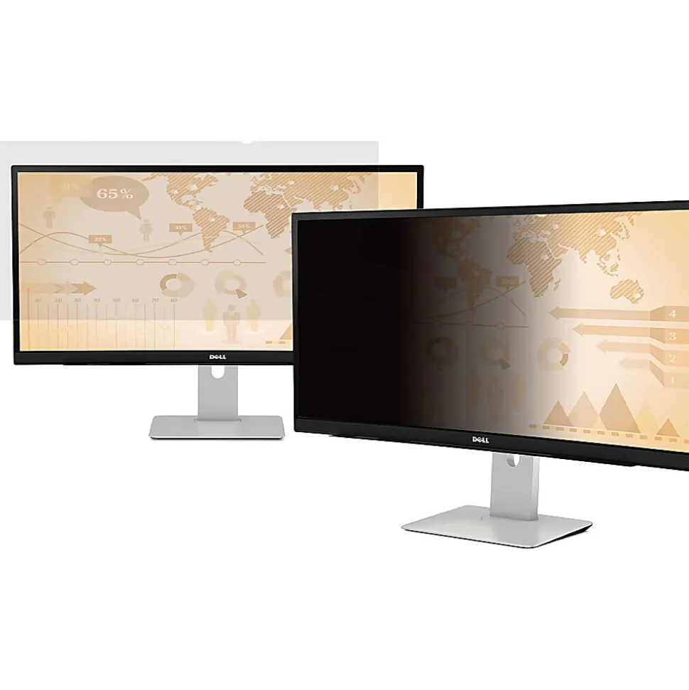 3M Privacy Filter for Monitors, 34" Full Screen, 21:9 Aspect Ratio, Redcues Blue Light, Anti-Glare, PF340W2B