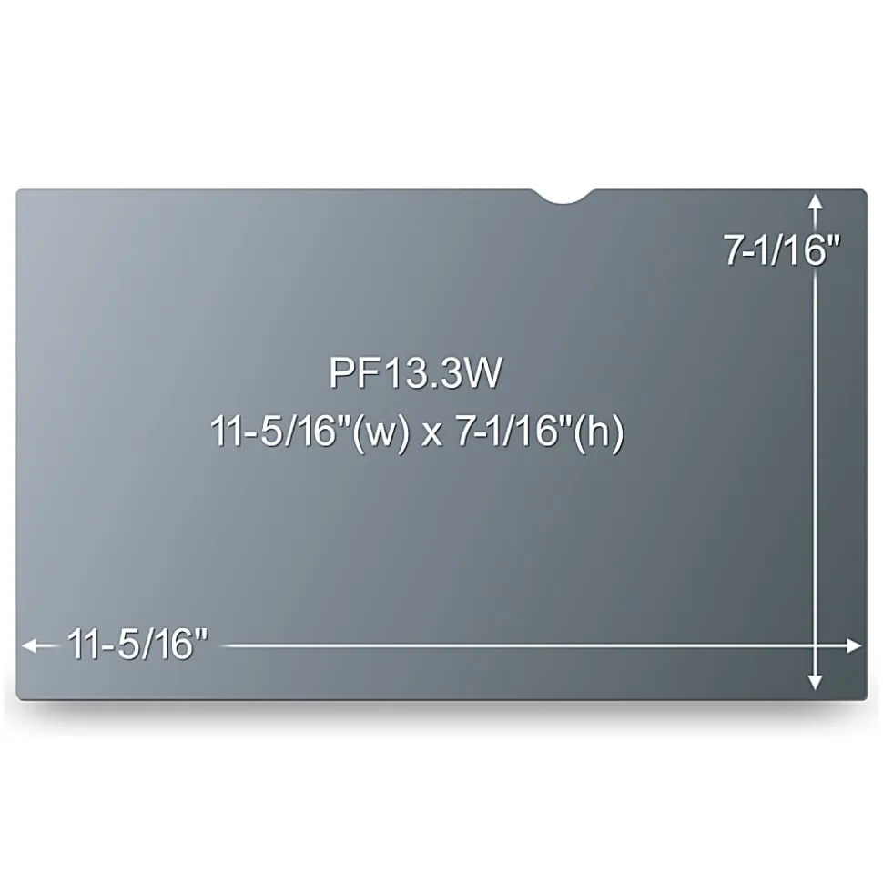 3M™ Privacy Filter Screen for Laptops, 13.3" Widescreen (16:10), PF133W1B