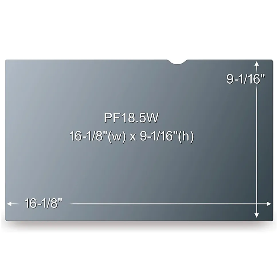 3M™ Privacy Filter Screen for Monitors, 18.5" Widescreen (16:9), PF185W9B