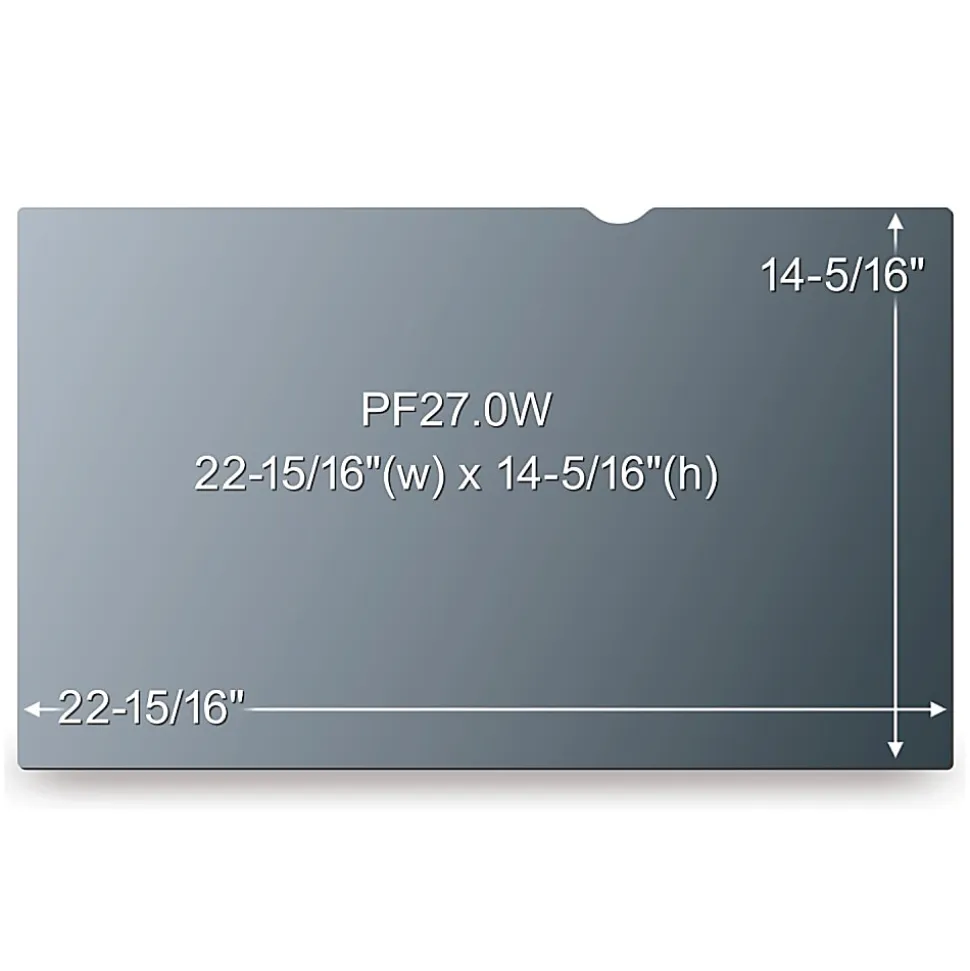 3M™ Privacy Filter Screen for 27" Widescreen Monitors, 16:10 Aspect Ratio, Reduces Blue Light, Anti-Glare