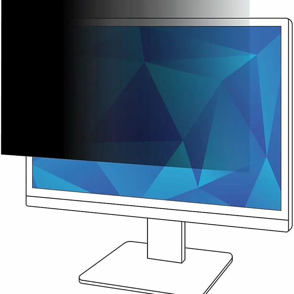 3M™ Privacy Filter Screen for 27" Widescreen Monitors, 16:10 Aspect Ratio, Reduces Blue Light, Anti-Glare