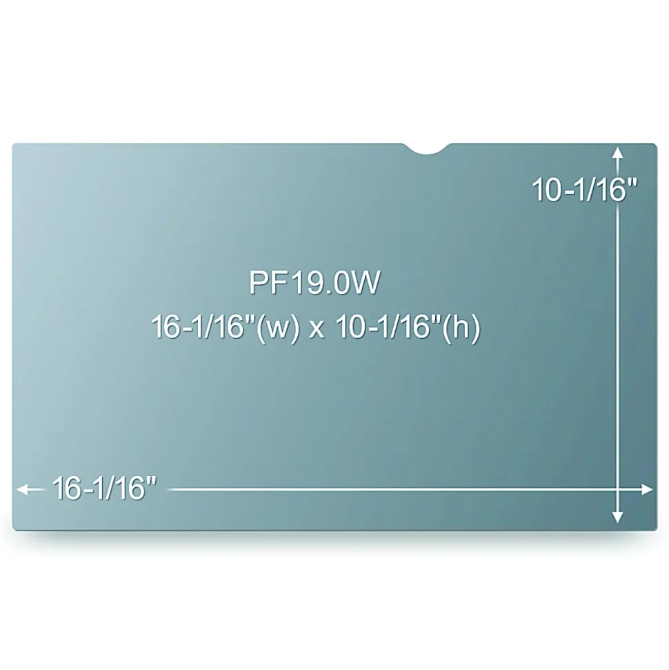 3M™ Privacy Filter Screen for 19" Widescreen Monitors, 16:10 Aspect Ratio, Reduces Blue Light, Anti-Glare