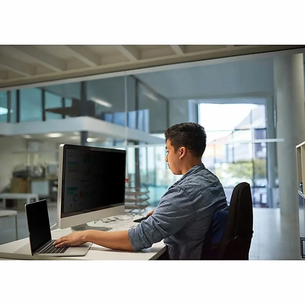3M™ Privacy Filter Screen with COMPLY™ Magnetic Attach for 27" Full Screen Monitors, 16:9 Aspect Ratio, Reduces Blue Light, Anti-Glare