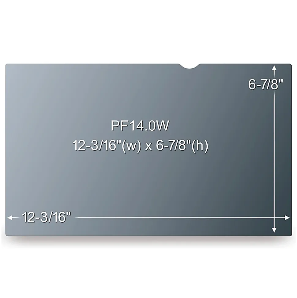 3M™ Privacy Filter Screen with COMPLY™ Attachment for 14" Widescreen Laptops, 16:9 Aspect Ratio, Reduces Blue Light, Anti-Glare