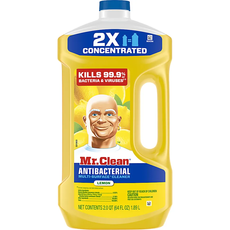 Mr. Clean Antibacterial All Purpose Floor Cleaner, Lemon Scent, 64 Oz