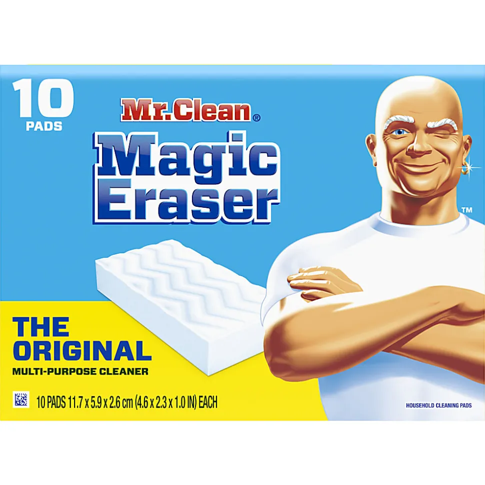 Mr. Clean Magic Eraser Sponges, Original, 7-3/4” x 4-5/8”, Pack Of 10 Sponges