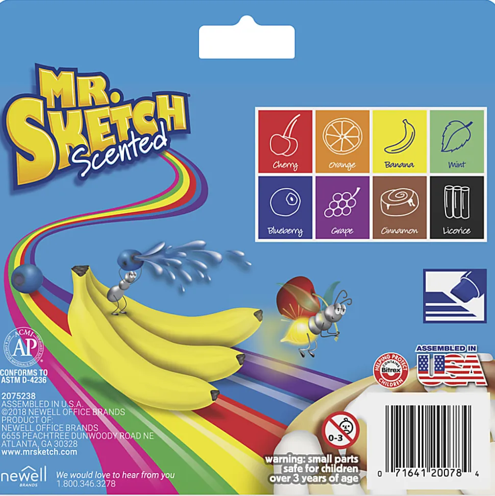 Mr. Sketch® Scented Markers, Assorted Colors, Set Of 8