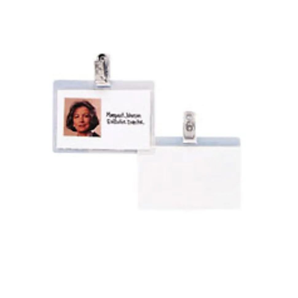 3M™ Scotch™ Self-Laminating Pouches, For Clip Style ID Badges, 4 1/16" x 2 5/16", Box Of 25