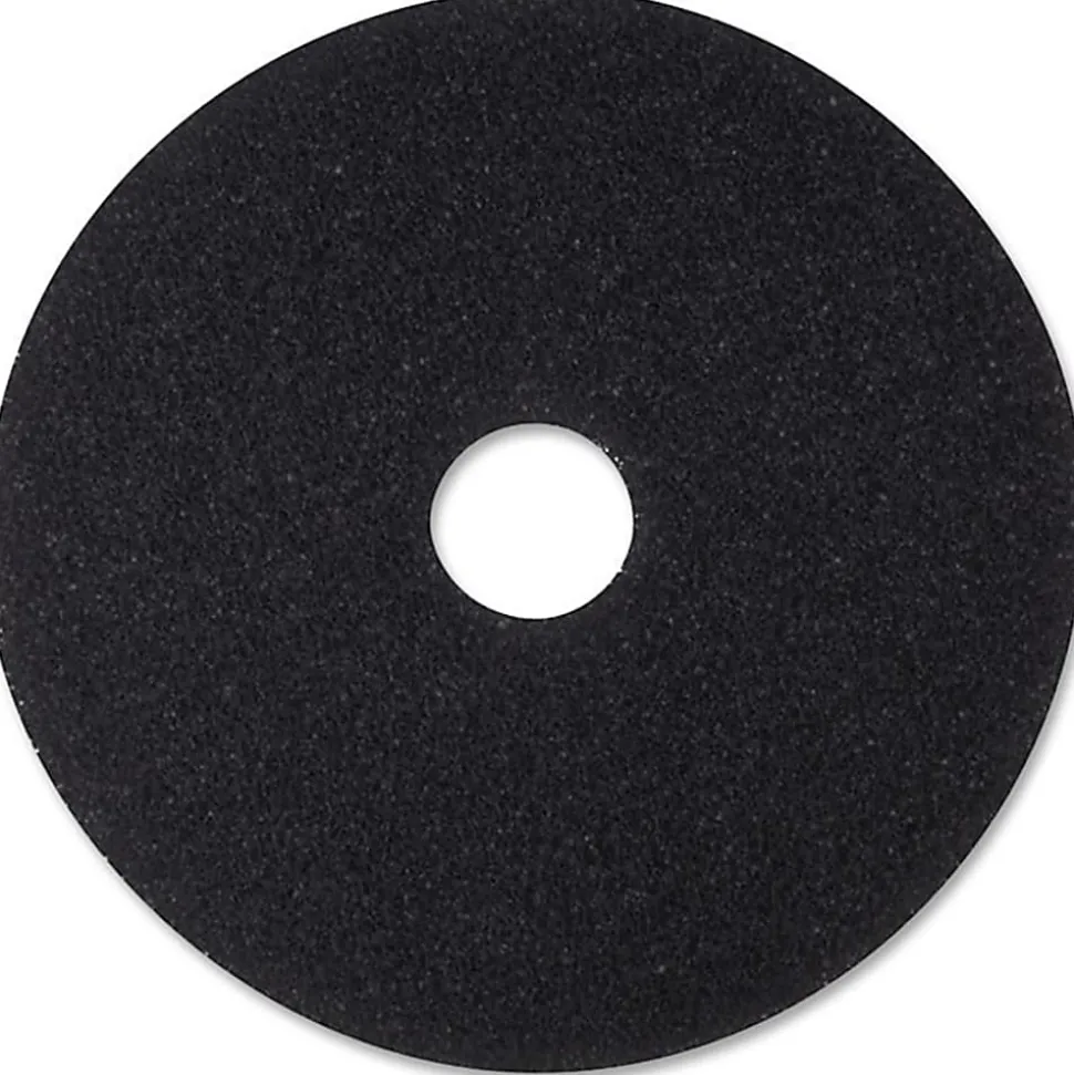 3M™ 7200 Stripping Floor Pads, 20" Diameter, Black, Case Of 5