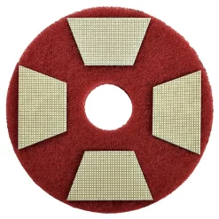 3M Trizact Diamond TZ Abrasive Pads, Red, Pack Of 4 Abrasives