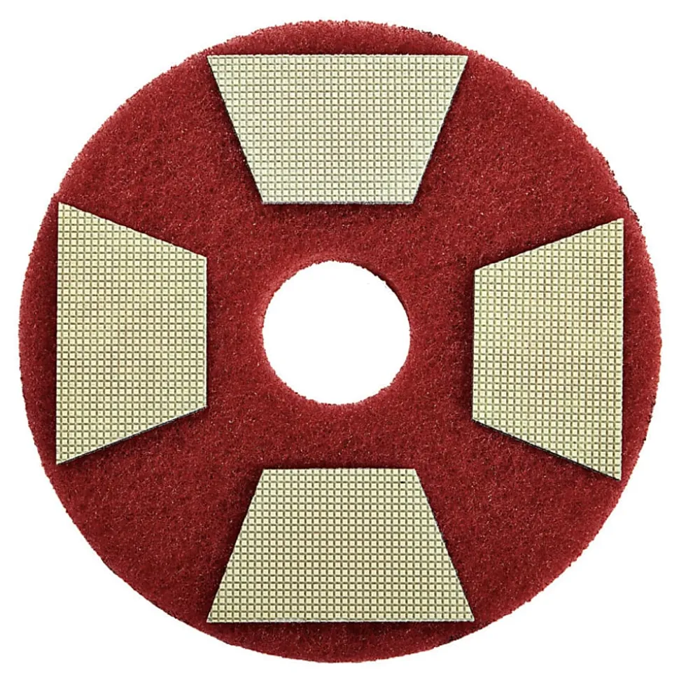 3M Trizact Diamond TZ Abrasive Pads, Red, Pack Of 4 Abrasives