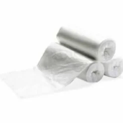 MultiPlast Systems High-Density Can Liners, 0.39 mil, 7-Gallon, 37” x 30”, Clear, 25 Bags Per Pack, Case Of 20 Packs