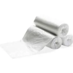 MultiPlast Systems High-Density Can Liners, 40-Gallon, 40” x 48”, 16 mic, 0.63 mil, Clear, 25 Bags Per Pack, Case Of 10 Packs
