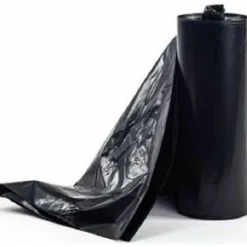 MultiPlast Systems Low Density Can Liners, 40 Gallon, 40 x 46 , 20% Recycled, Black, 10 Bags Per Pack, Case Of 10 Packs
