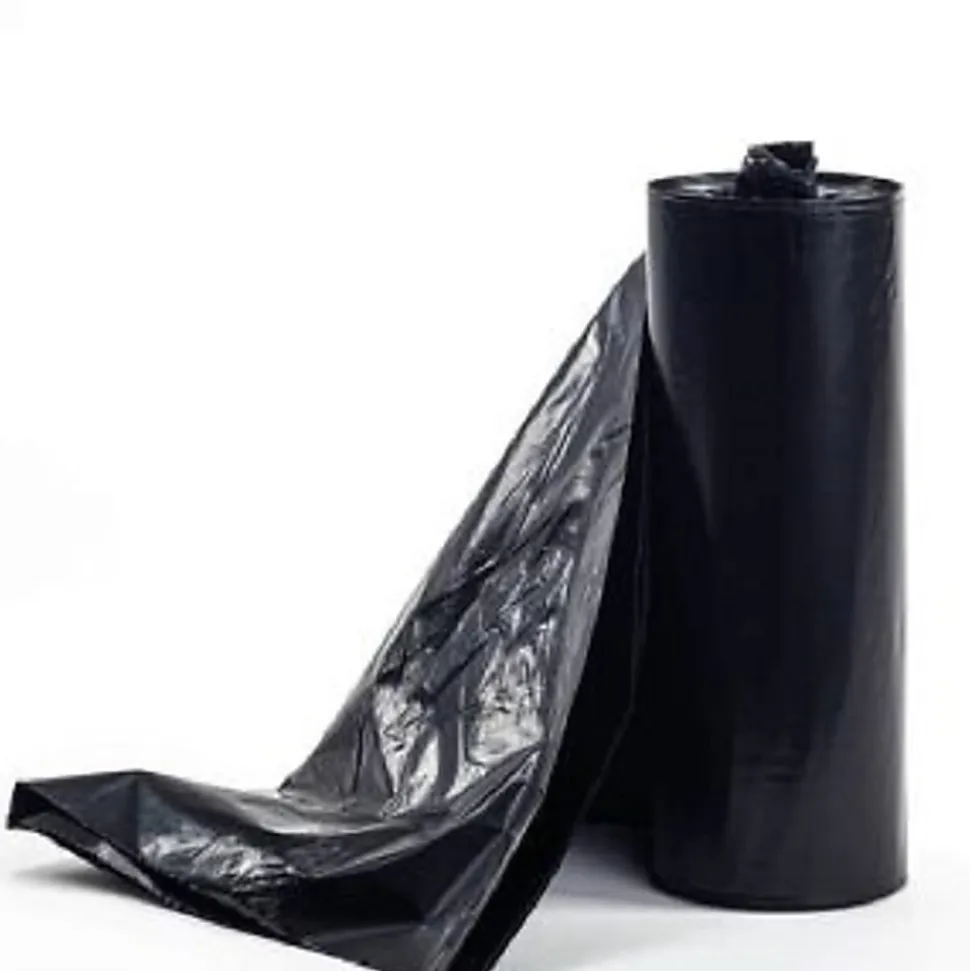 MultiPlast Systems Low Density Can Liners, 2 mil, 60 Gallon, 58 x 38 , 20% Recycled, Black, 10 Bags Per Pack, Case Of 10 Packs