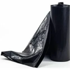 MultiPlast Systems Low Density Can Liners, 2 mil, 60 Gallon, 58 x 38 , 20% Recycled, Black, 10 Bags Per Pack, Case Of 10 Packs