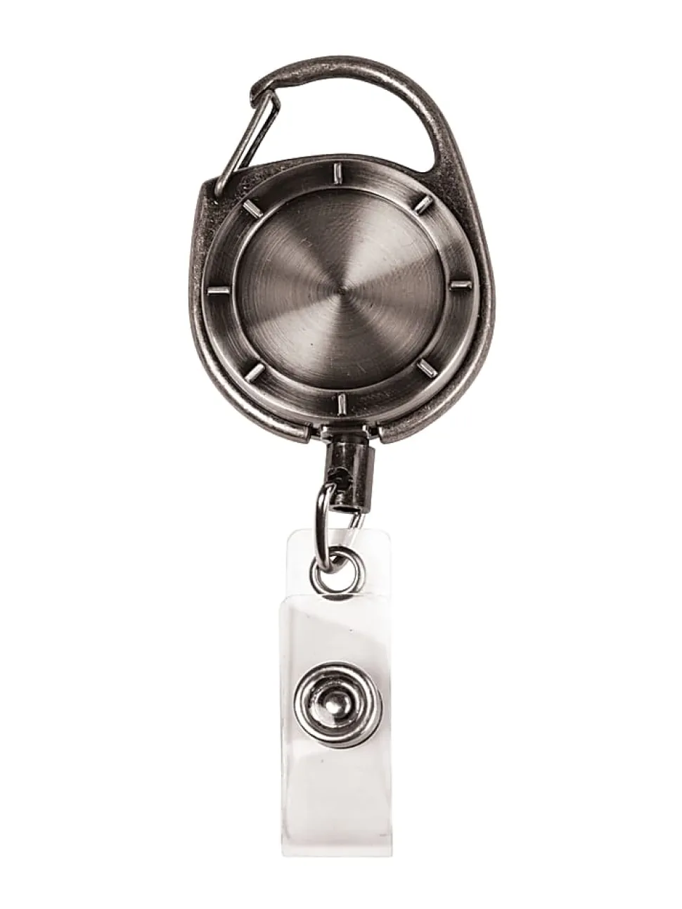 MyID Reel Carabiner, 1 1/4", Pewter