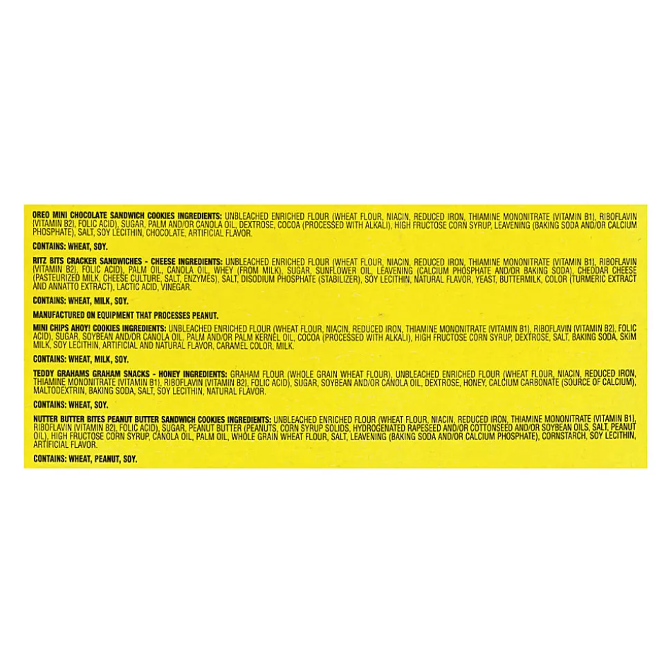Nabisco Cookie And Cracker Variety Pack, Pack Of 40 Bags