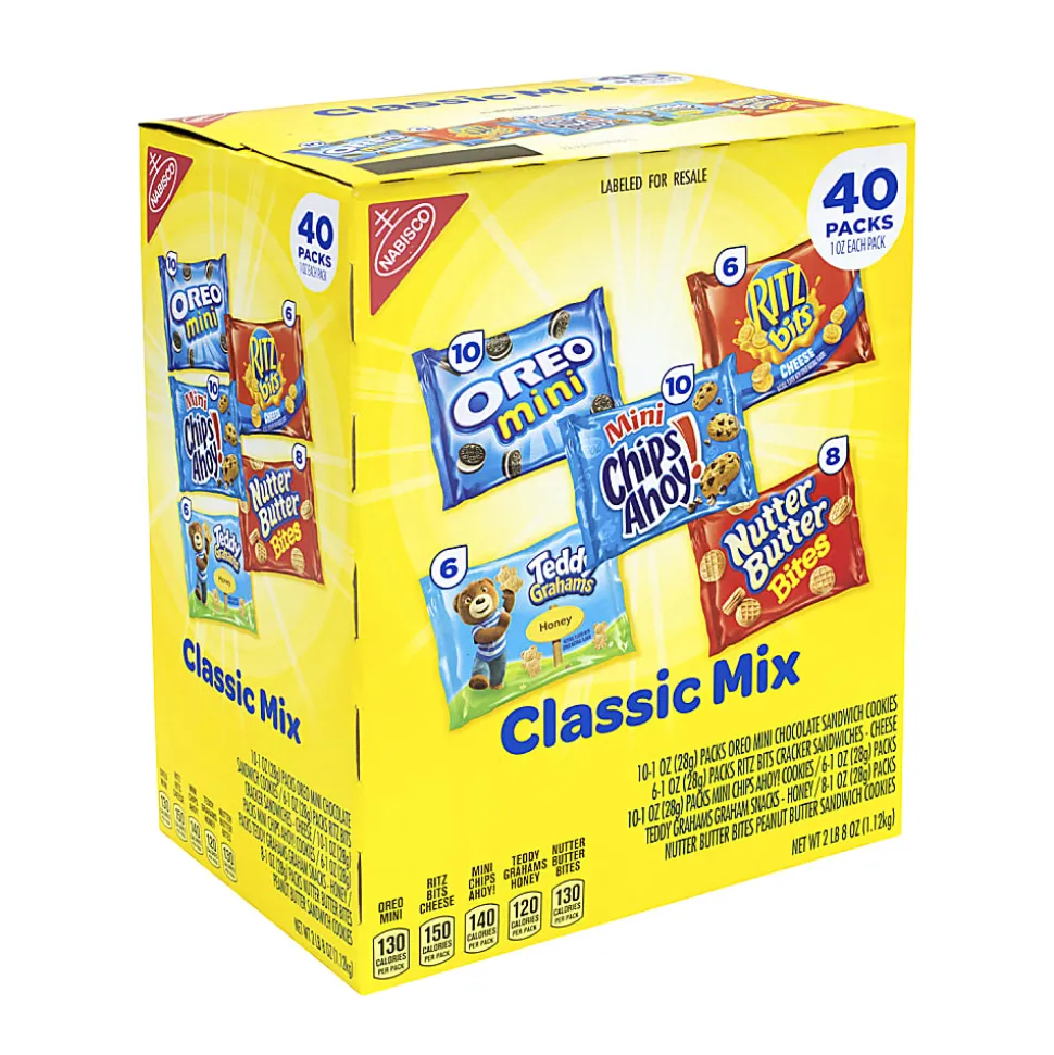 Nabisco Cookie And Cracker Variety Pack, Pack Of 40 Bags