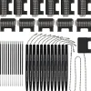 Nadex Coins Ball and Chain Security Pen Set (12 Pens, Black) - Rubber - Black