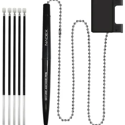 Nadex Coins Ball and Chain Security Pen Set (12 Pens, Black) - Rubber - Black