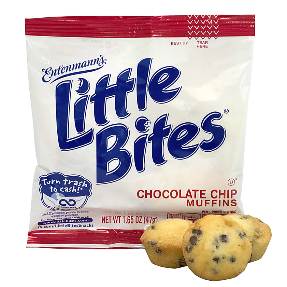 National Brand Entenmann's Little Bites Chocolate Chip Muffins, Pack Of 20 Pouches