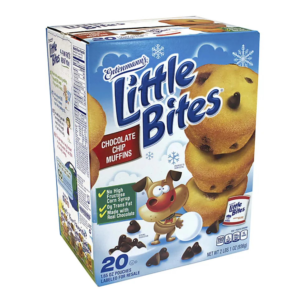 National Brand Entenmann's Little Bites Chocolate Chip Muffins, Pack Of 20 Pouches