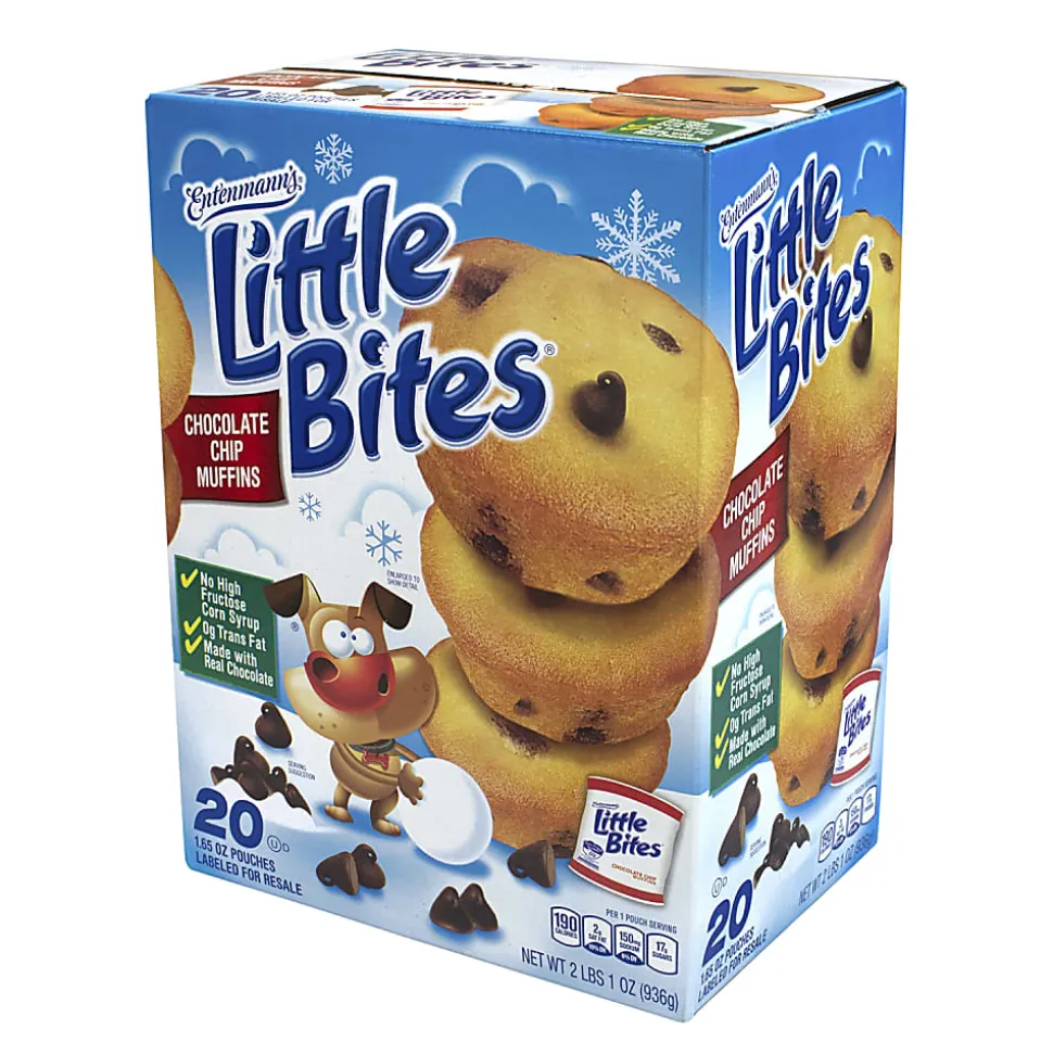National Brand Entenmann's Little Bites Chocolate Chip Muffins, Pack Of 20 Pouches