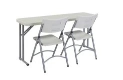 National Public Seating BT Series Folding Table, 29-1/2”H x 18”W x 60”D, Gray/Speckled Gray