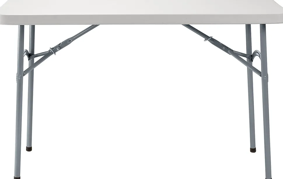 National Public Seating® BT Series Heavy-Duty Folding Table, 24" x 48", Speckled Gray