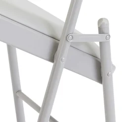 National Public Seating Commercialine 950 Series Vinyl Upholstered Folding Chairs, Gray, Set Of 4 Chairs