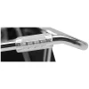 National Public Seating Hi-Tech Plastic Seat, Stacking Chair, 17 1/2" Seat Width, Black Seat/Chrome Frame, Quantity: 4