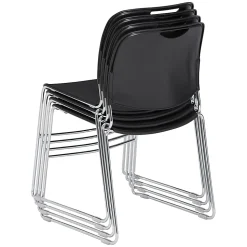 National Public Seating Hi-Tech Plastic Seat, Stacking Chair, 17 1/2