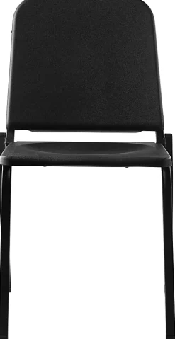 National Public Seating Melody Stackable Music Chairs, Black, Set Of 2
