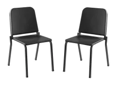 National Public Seating Melody Stackable Music Chairs, Black, Set Of 2