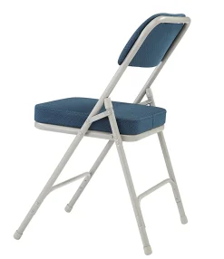 National Public Seating 3200 Series Deluxe Upholstered Folding Chairs, Regal Blue, Set Of 2 Chairs