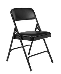 National Public Seating Series 1200 Folding Chairs, Black, Set Of 4 Chairs