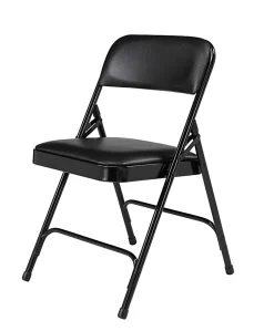 National Public Seating Series 1200 Folding Chairs, Black, Set Of 4 Chairs