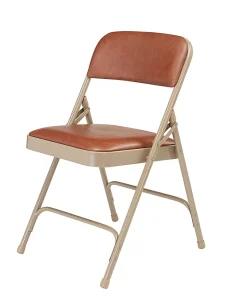 National Public Seating Series 1200 Folding Chairs, Brown/Beige, Set Of 4 Chairs