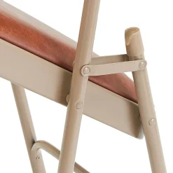 National Public Seating Series 1200 Folding Chairs, Brown/Beige, Set Of 4 Chairs