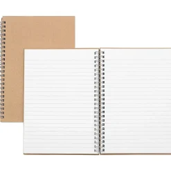 Nature Saver Hardcover Twin Wire Notebooks - 8 1/4" x 5 7/8" Sheet Size - 80 Sheets - Wire Bound - 0.25" Ruled - Ruled - 22 lb Basis Weight - 20205