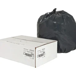 Nature Saver 0.85 mil Can Liners, 16 Gallons, 24" x 31", 75% Recycled, Black, Box Of 500